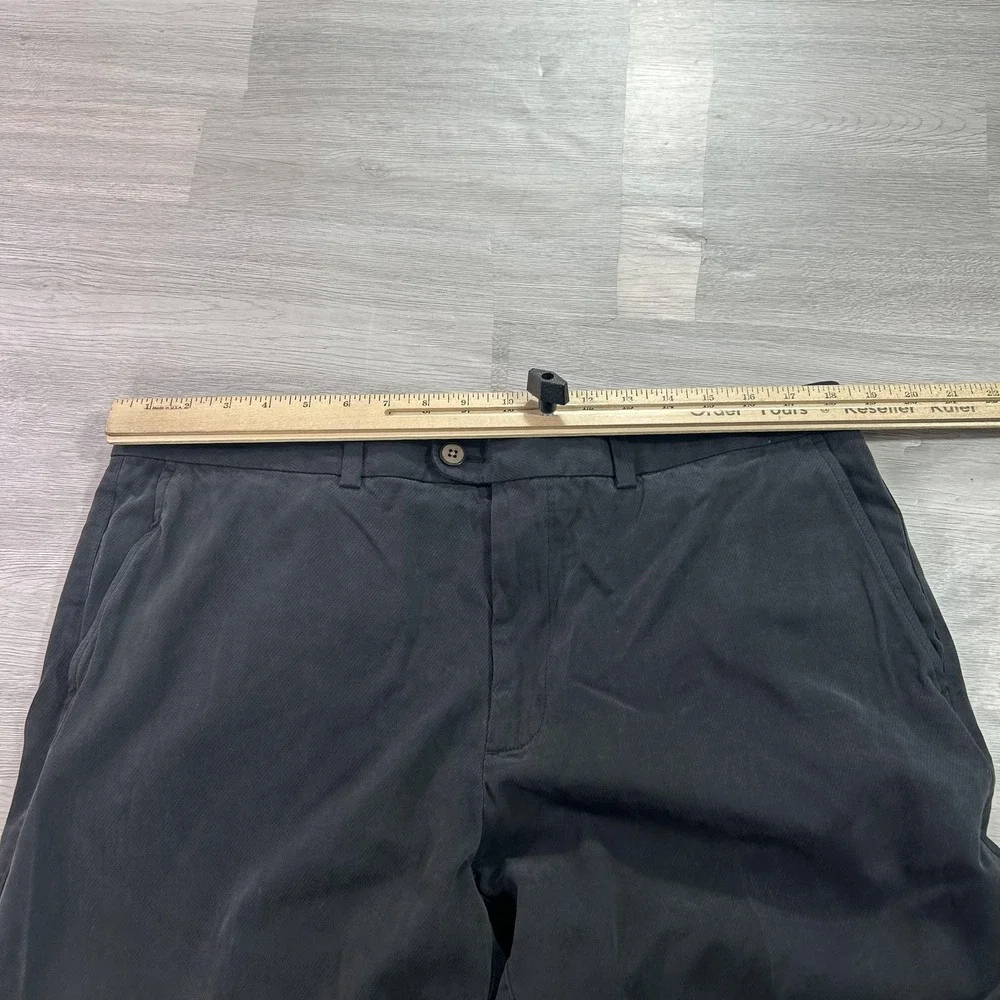 Tommy Bahama Pants Mens 38x30 Black Silk Cotton Chino Relaxed Fit Casual